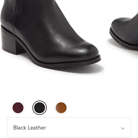 Black leather Cole haas booties, worn once - Picture 3 of 3